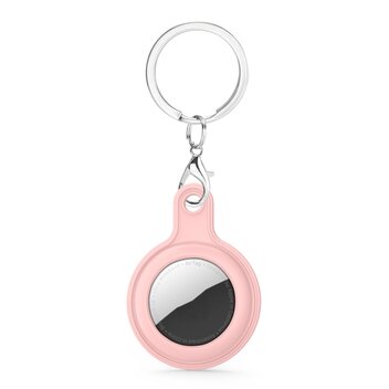 AirTag case gel series - sleutelhanger met ring - roze