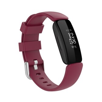 Fitbit Inspire 2 &amp; Ace 3 - Sportbandje met gesp - Maat: Small - Bordeaux