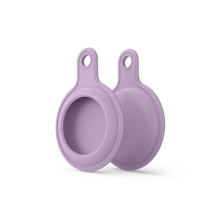 AirTag case gel series - sleutelhanger met ring - paars