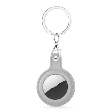 AirTag case gel series - sleutelhanger met ring - grijs