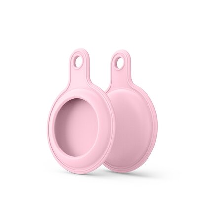 AirTag case gel series - sleutelhanger met ring - licht roze