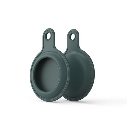 AirTag case gel series - sleutelhanger met ring - olijfgroen