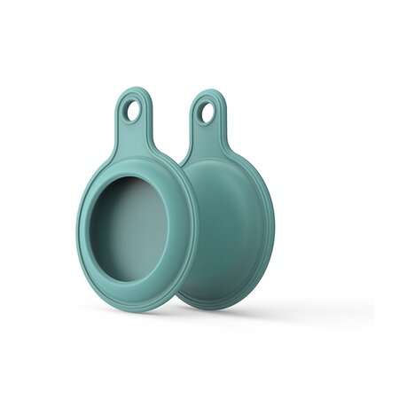 AirTag case gel series - sleutelhanger met ring - Blauwgroen