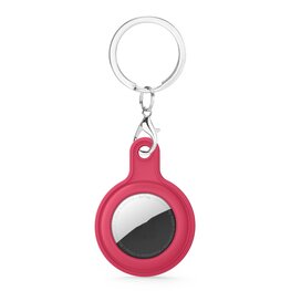 AirTag case gel series - sleutelhanger met ring - donkerrood