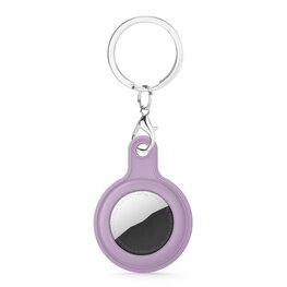 AirTag case gel series - sleutelhanger met ring - paars