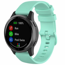 (BOL) 20mm sport bandje met motief - Compatible Samsung bandje - Turquoise - Geschikt voor Samsung Galaxy Watch 6 - 6 Pro - Watch 5 - 5 Pro - Watch 4 - 4 Classic - Active 2 - Watch 3 (41mm)