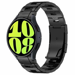 (BOL) 20mm - Titanium band met aansluitknop - Zwart - Geschikt voor Samsung Galaxy Watch 6 - 6 Pro - Watch 5 - 5 Pro - 4 - 4 Classic