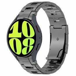 (BOL) 20mm - Titanium band met aansluitknop - Grafietgrijs - Geschikt voor Samsung Galaxy Watch 6 - 6 Pro - Watch 5 - 5 Pro - 4 - 4 Classic